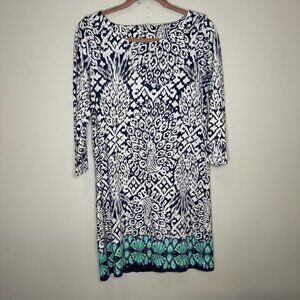 Lilly Pulitzer Hollee Dress Size Medium Bright Navy Pineapple Party Preppy
